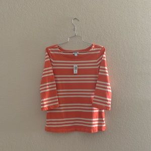 NWT Old Navy Striped 3/4 Sleeve Top